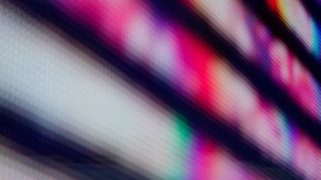 LED Screen Displaying an RGB Dot Pattern