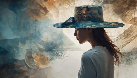 Elegant Silhouette with Artistic Flair Generative AIの素材