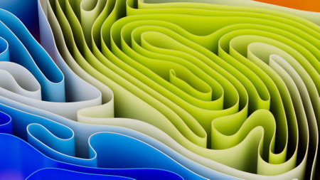 Beautiful abstract colorful fabric labyrinth