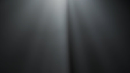 Soft diffused rays of light cut through the hazy darkness.の写真素材