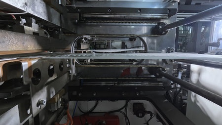 Bio packaging manufacturing plant production machine, roller with plastic bag tape, automatic...