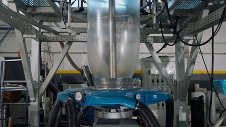Bio packaging manufacturing plant production machine, roller with aero extrusion plastic bag tape,...