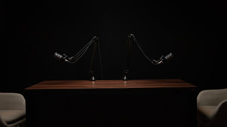 Exploring the Future of Storytelling in a Podcast Studio Settingの写真素材