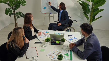 Inclusive Business Team in a Modern Officeの写真素材