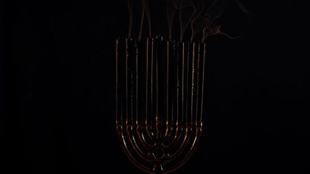 Celebrate the Warmth of Hanukkah With a Festive Menorah Illuminating the Night