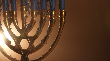 Festive Menorah Celebrates the Spirit of Hanukkah With Candlelight and Tradition