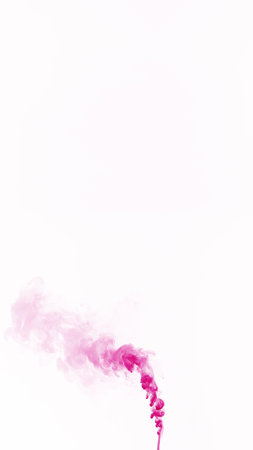 Elegant Flow of Vibrant Pink Ink in Waterの写真素材