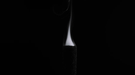 Abstract Smoke Patterns on Dark Background Photographyの写真素材