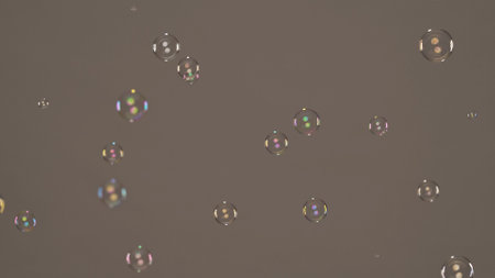 Captivating Floating Soap Bubbles With Colorful Reflections