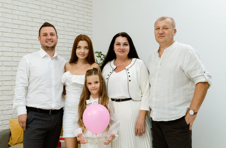 A Beautiful Family Portrait in Bright Attire, Full of Love, Bonding, and Warmth
