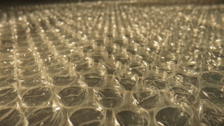 Close Up of Bubble Wrap Texture for Packaging Solutions