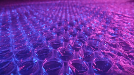 Vibrant Close up of Colorful Bubble Wrap Texture