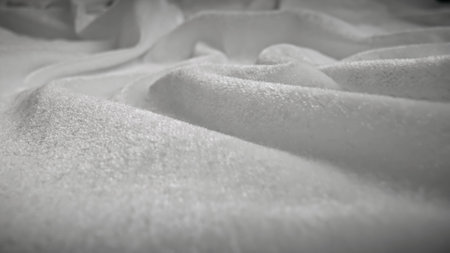 The Subtle Elegance of White Fabric Textureの写真素材