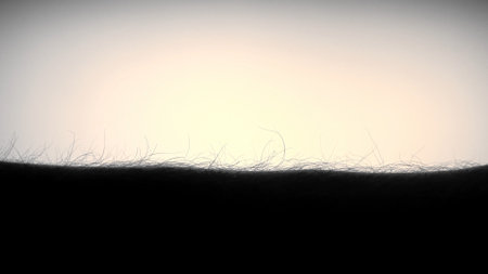 Close Up of Human Arm Hair Against Bright Background