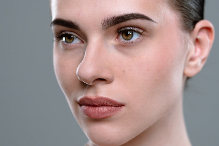 Close-up Portrait Highlighting Human Facial Features and Skin