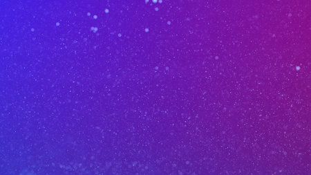 Tiny air bubbles suspended in water with purple and blue gradient