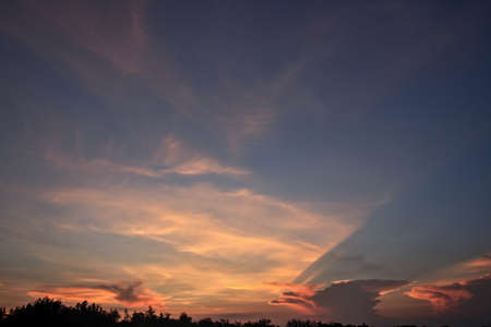 The beautiful sky coloring is a daily natural phenomenon of all over the world.の写真素材