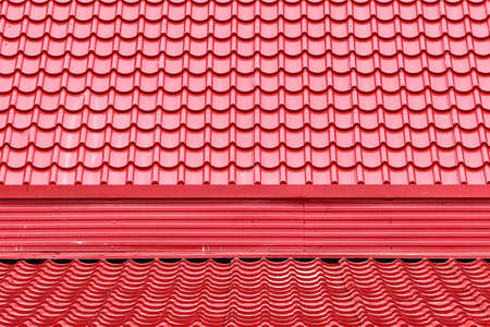 The abstract image is from the roof tiles of the temple with an unusual patternの写真素材