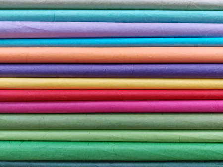 colorful cloth shop Arrange the fabrics in layers. let customers buyの写真素材