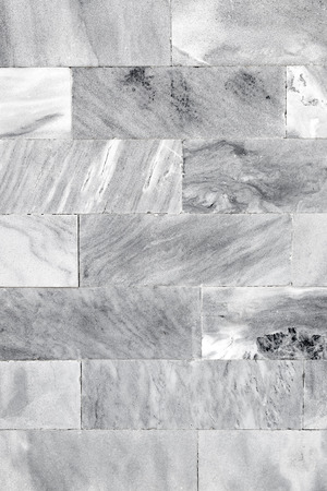 black and white marble brick wall, High resolution.の写真素材
