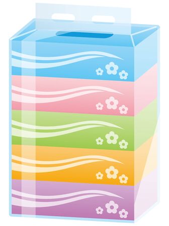 Image illustration of tissue paper (5 pieces)のイラスト素材