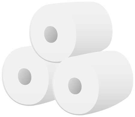 Image illustration of toilet paper (3 rolls)のイラスト素材