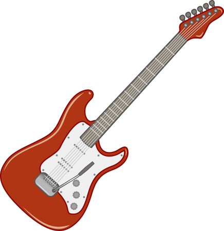 Image illustration of electric guitarのイラスト素材