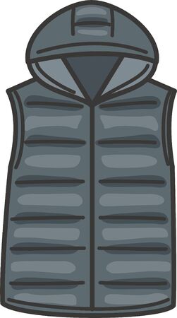 Image illustration of a sleeveless down jacketのイラスト素材