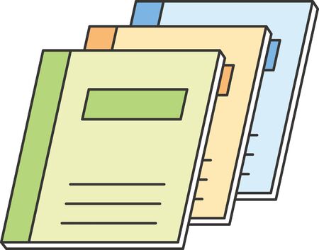 Illustration of study notesのイラスト素材