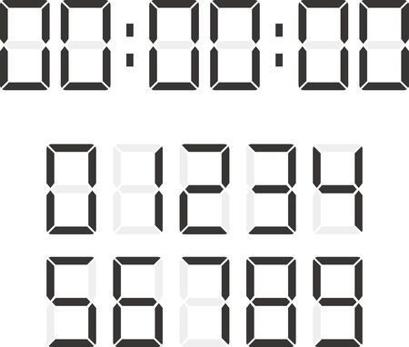 Digital numbers (clocks)のイラスト素材