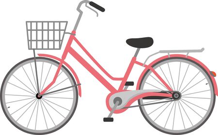 Image illustration of a bicycle with a basketのイラスト素材