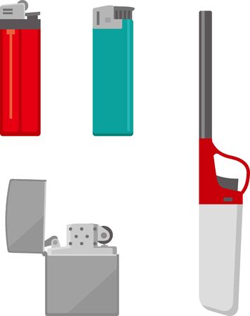 Various lighters (no fire)のイラスト素材