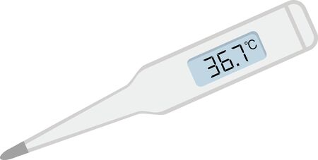 Image illustration of a thermometer of flat heat (36.7°)のイラスト素材