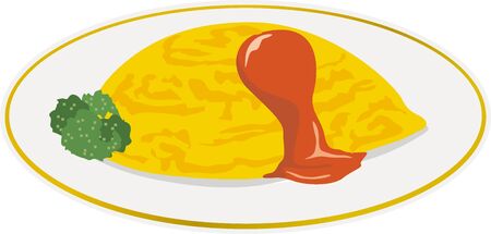 Image illustration of omeletriceのイラスト素材