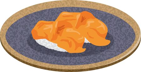 Sushi. Image illustration of red shellfish (2)のイラスト素材