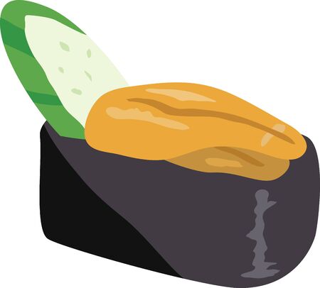 Sushi. Image illustration of sea urchinのイラスト素材