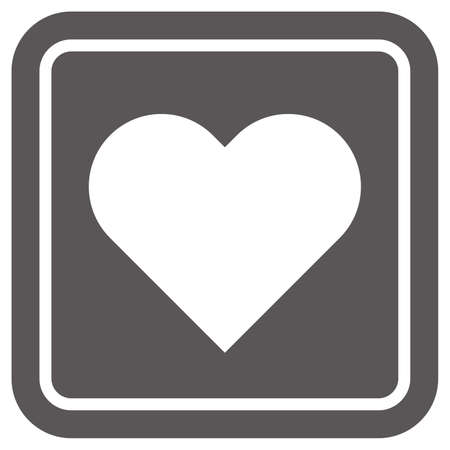 Simple heart-shaped icon (black)のイラスト素材