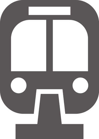 Simple monorail icon (black) (front)のイラスト素材