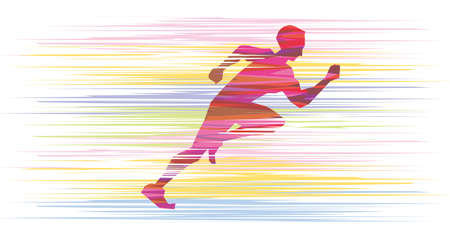 Image illustration of a man running vigorously