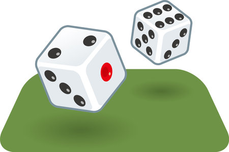 Image illustration of floating diceのイラスト素材