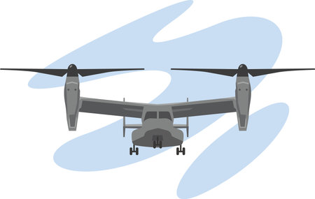 Illustration of an Osprey flying in the skyのイラスト素材