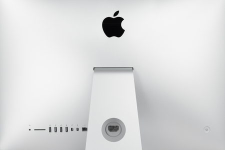 BANGKOK, THAILAND - November 22, 2015: Rear view image of new iMac 21.5 With OS X El Capitan. iMac -...