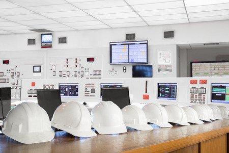 Safety helmet for staff in control room of thermal power plant factory