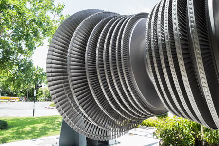 Steam turbine of thermal power plantの写真素材