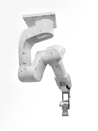 Industry robotic ceiling type isolated on white background with clipping pathの写真素材