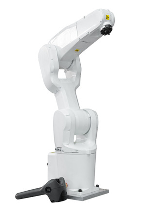 Industry robotic with holder 3d scan isolated on white backgroundの写真素材