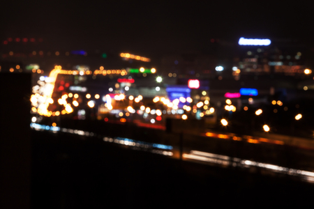 The lights of the city at night from some altitudeの写真素材