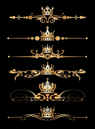 Vector set  Calligraphic design elements for your design  Retroのイラスト素材