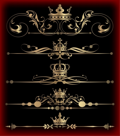 Vector set  Calligraphic design elements for your design  Retroのイラスト素材