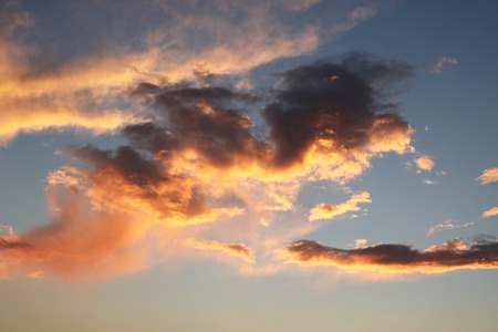 Sunset Sky Background , Colorful sky in twilight time backgroundの写真素材